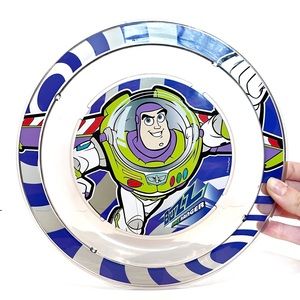 Disney Pixar Toy Story Buzz Lightyear Plastic Kids Dinner Plate Trudeau Blue Fun